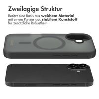 Accezz Rugged Frosted Back Cover mit MagSafe Apple iPhone 16 - Schwarz