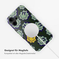 Selencia Vivid Rückabdeckung mit MagSafe Apple iPhone 16 - Wavy Smiley Green
