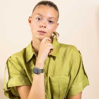 Selencia Drachenarmband aus Stahl für das  Apple Watch Series 1 t/m 9 / SE (38/40/41 mm) | Series 10 / 11 (42 mm) - Silber