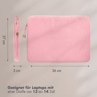 Selencia Cord Laptop Hülle 13-14 Zoll - Laptop Sleeve - Soft Blush