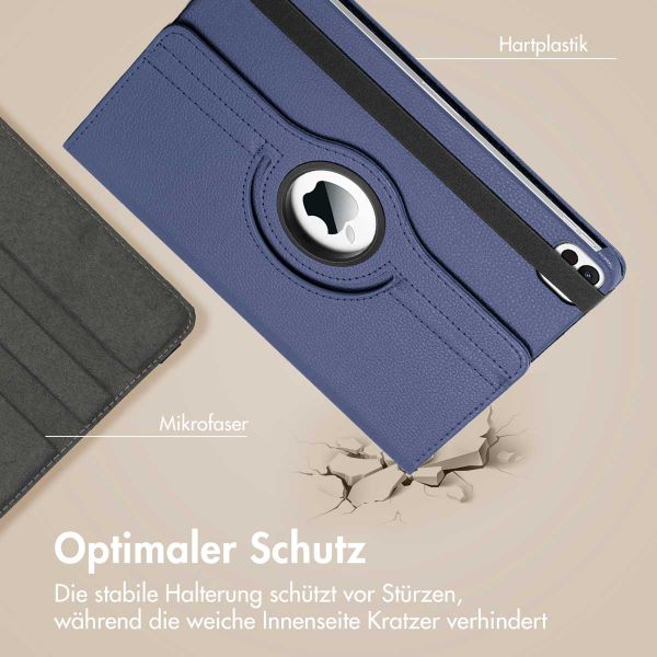imoshion 360° drehbare Klapphülle Apple iPad Air 11 Zoll (2025) M3 / (2024) M2 / Air 5 (2022) / Air 4 (2020) / Pro 11 (2018/2020) - Dunkelblau
