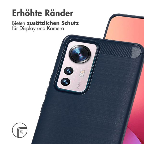 imoshion Brushed Back Cover Xiaomi 12 Pro - Dunkelblau