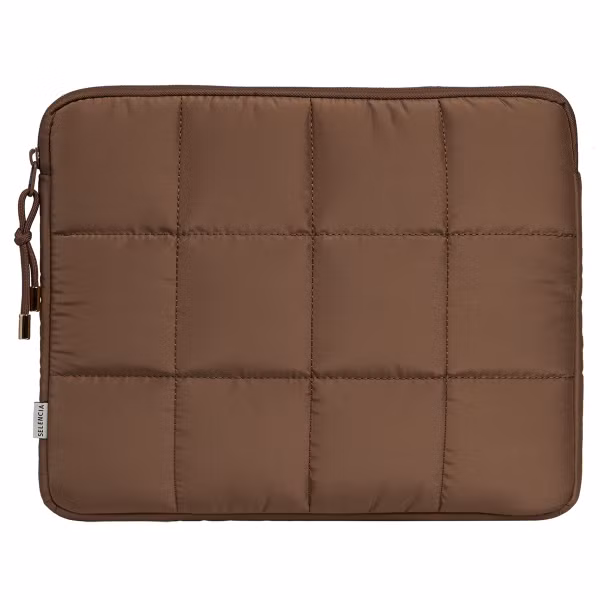 Selencia Puffy Laptop Hülle 13-14 Zoll - Laptop Sleeve - Mocha Brown