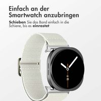 imoshion Elastisches Nylonarmband für das Samsung Galaxy Watch 8 (Classic) - 40 / 44 / 46mm - Beige