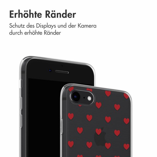 imoshion Design Hülle iPhone SE (2022 / 2020) / 8 / 7 - Red Hearts