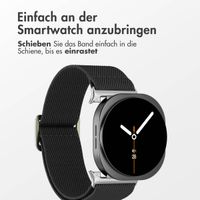 imoshion Elastisches Nylonarmband für das Samsung Galaxy Watch 8 (Classic) - 40 / 44 / 46mm - Schwarz