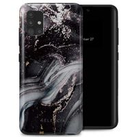 Selencia Vivid Tough Back Cover für das Samsung Galaxy A51 - Chic Marble Black