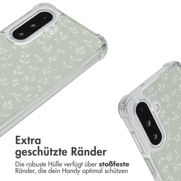 imoshion Design Hülle mit Band Samsung Galaxy A26 - Smoke Green Flowers