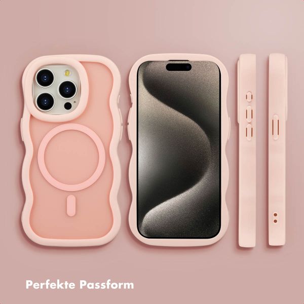 Selencia Wavy Backcover mit MagSafe Apple iPhone 15 Pro - Soft Pink