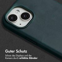 Accezz Vintage Leather Magsafe Backcover Apple iPhone 15 - Smokey Green