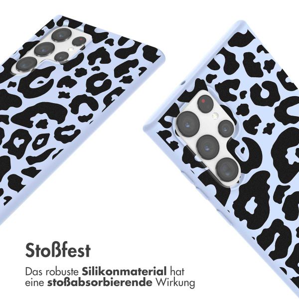 imoshion SilikonHülle design mit Band Samsung Galaxy S22 Ultra - Animal Lila