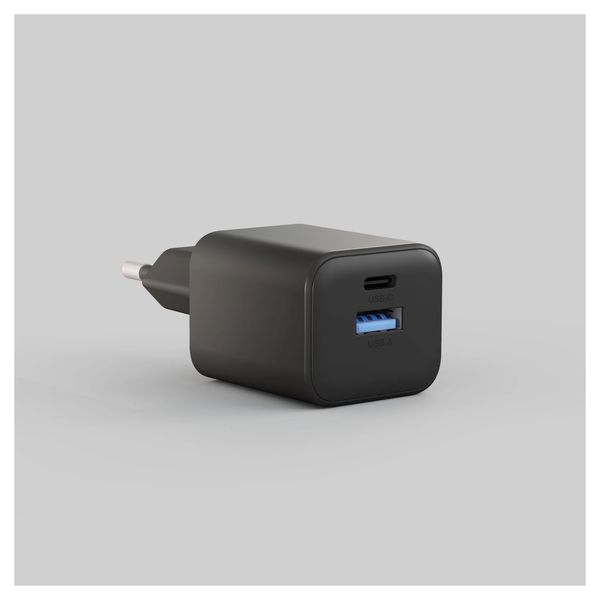 Zens Kompaktes Ladegerät USB-C / USB-A 30W - Netzteil - Schwarz