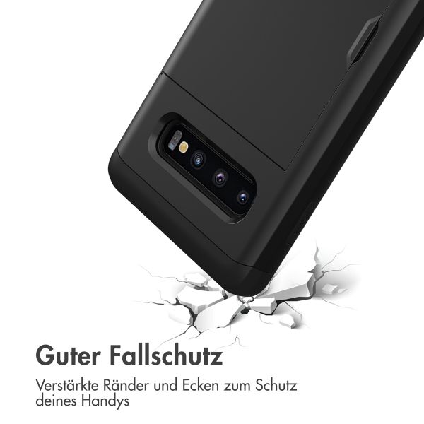 imoshion Backcover mit Kartenfach Samsung Galaxy S10 Plus - Schwarz