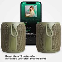 Selencia AquaPlay Bluetooth-Lautsprecher - Drahtloser Lautsprecher - Wasserdicht - Army Green