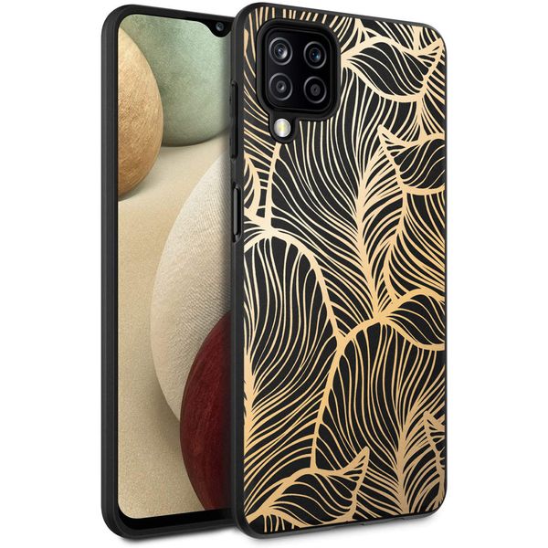 imoshion Design Hülle Samsung Galaxy A12 - Golden Leaves