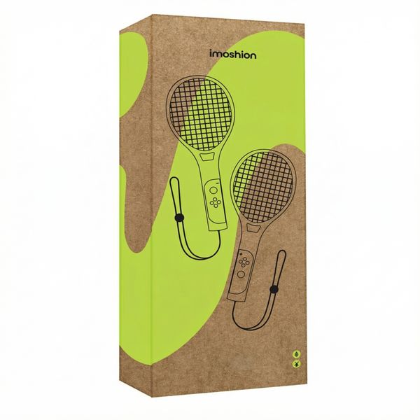 imoshion Tennisschläger Nintendo Switch 2 – 2er Set – Blau/Rosa