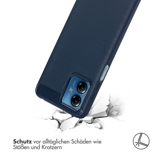 imoshion Brushed Back Cover für das Motorola Moto G14 - Dunkelblau