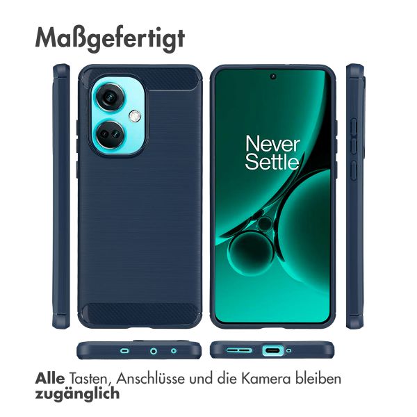 imoshion Brushed Back Cover für das OnePlus Nord CE 3 / CE 3 Lite - Dunkelblau