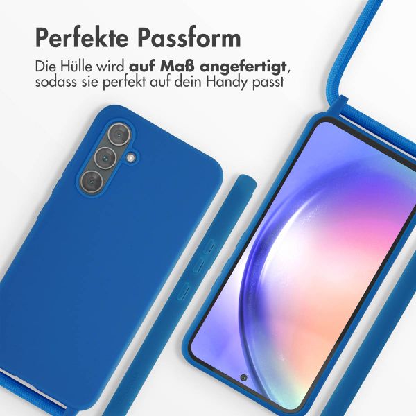 imoshion Silikonhülle mit Band für das Samsung Galaxy A54 (5G) - Blau