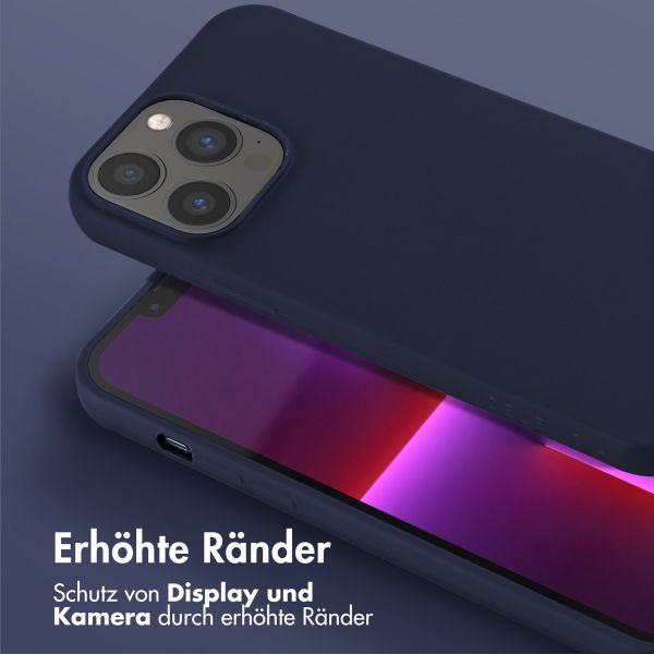 Selencia SilikonHülle mit abnehmbarem Band Apple iPhone 13 Pro Max - Dunkelblau