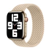Apple Geflochtenes Solo Loop für  Apple Watch Series 1 - 9 / SE (38/40/41 mm) | Series 10 / 11 (42 mm) - Größe 7 - Beige