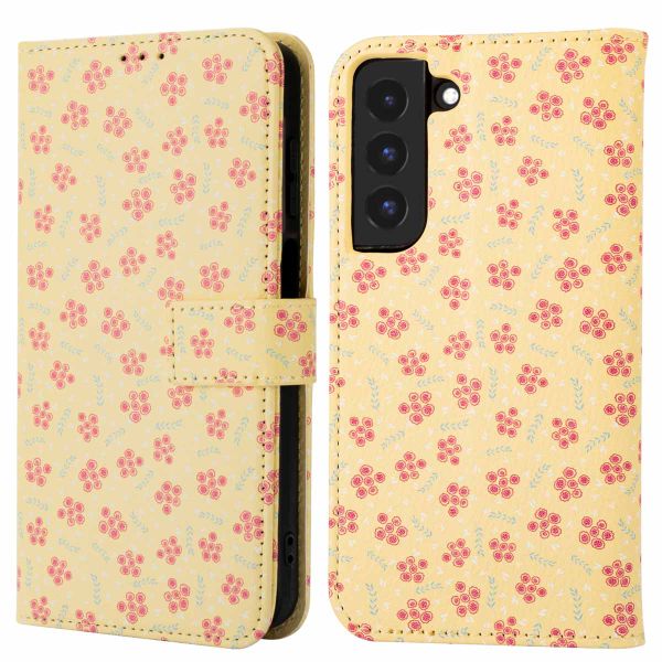 imoshion Design Klapphülle Samsung Galaxy S22 - Sunny Yellow Petite Flowers