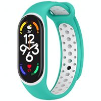 imoshion Silikonband Sport für das Xiaomi Mi Band 7 - Mintgrün / Weiß