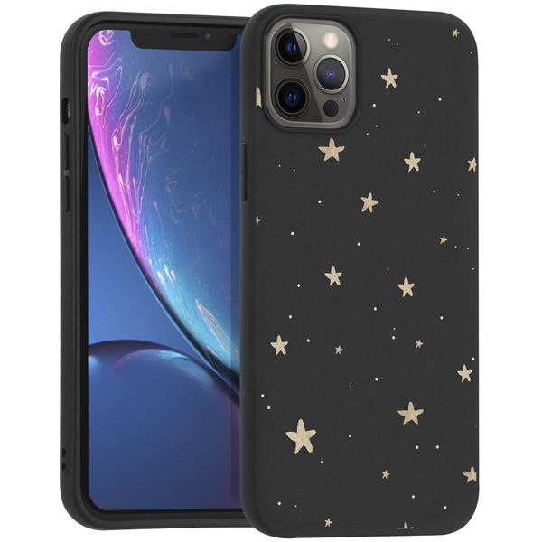 imoshion Design Hülle für das Apple iPhone 12 Pro Max - Sterne / Schwarz