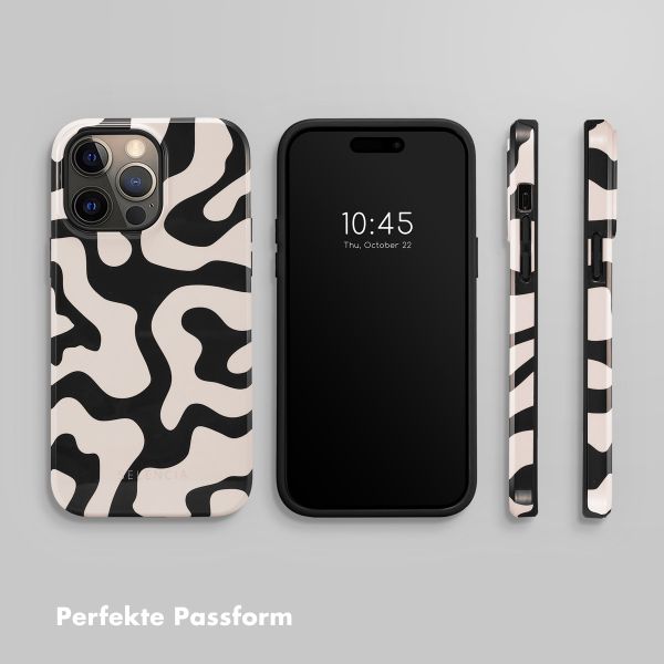 Selencia Vivid Tough Back Cover für das Apple iPhone 14 Pro Max - Art Wave Black