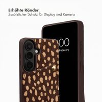 Selencia Nova Echtleder Backcover mit Kartenhalter Samsung Galaxy S25 - Fawn Chic