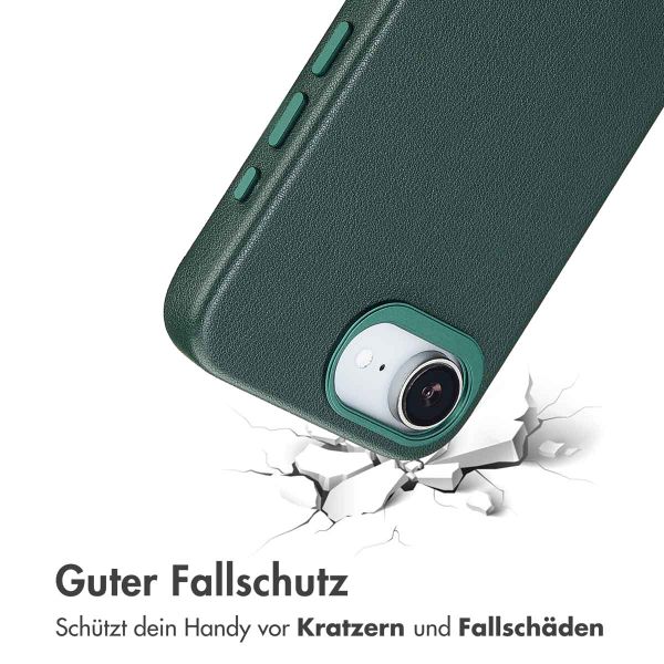 Accezz MagSafe Leather Backcover Apple iPhone 16e - Cedar Green