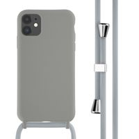 imoshion Silikonhülle mit Band für das Apple iPhone 11 - Hellgrau