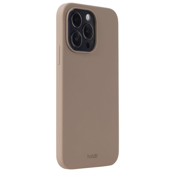 Holdit Silicone Case für das iPhone 15 Pro Max - Mocha Brown