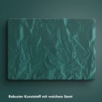 Selencia Cover mit Samtoberfläche Apple MacBook Pro 13 Zoll (2020 / 2022) - Dunkelgrün