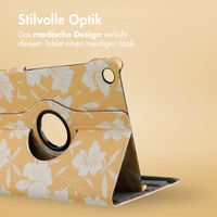 imoshion 360° drehbare Design Klapphülle für das Samsung Galaxy Tab A9 Plus - Yellow Flowers