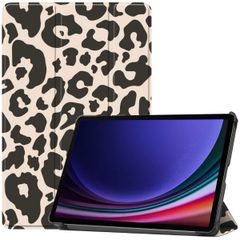 imoshion Design Trifold Klaphülle Samsung Galaxy Tab S9 11.0 Zoll - Leopard