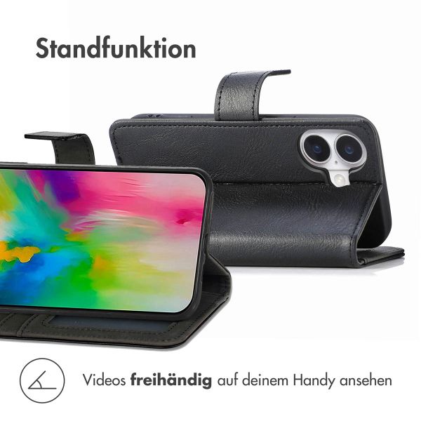 imoshion Luxuriöse Klapphülle Apple iPhone 16 Plus - Schwarz