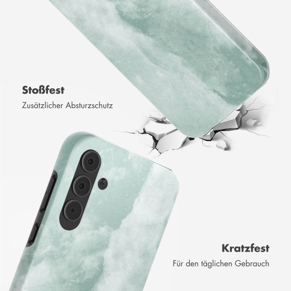 Selencia Vivid Back Cover Samsung Galaxy A55 - Marble Grayed Jade