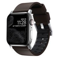 Nomad Active Pro Band für die Apple Watch Series 1 bis 10 / SE / Ultra (2) (44/45/46/49 mm) - Braun/Silber