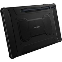 Spigen Rugged Armor Pro Klapphülle für das Samsung Galaxy Tab S8 Plus / S7 Plus / Tab S7 FE 5G - Schwarz