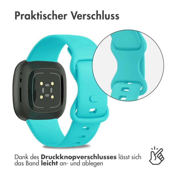 imoshion Silikon-Armband⁺ für Fitbit Versa 4 / 3 / Sense (2) - Türkis