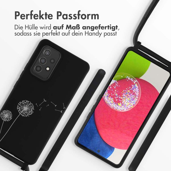 imoshion Silikonhülle design mit Band für das Samsung Galaxy A53 - Dandelion Black