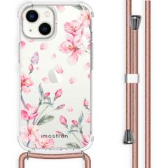 imoshion Design Hülle mit Band für das iPhone 14 - Blossom Watercolor