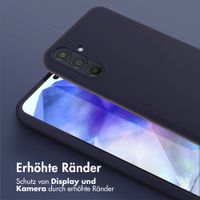 Selencia SilikonHülle mit abnehmbarem Band Samsung Galaxy A55 - Dunkelblau