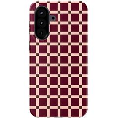 Selencia Vivid Back Cover Samsung Galaxy A57 (5G) - Check This Burgundy