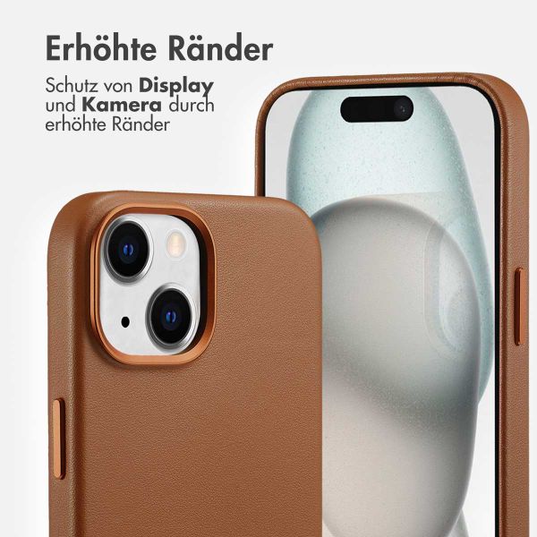 Accezz MagSafe Leather Backcover Apple iPhone 15 - Sienna Brown