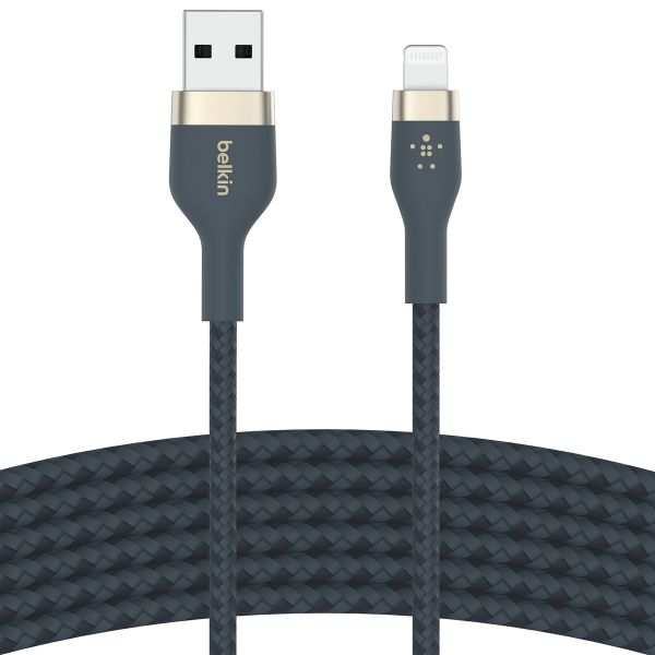 Belkin Boost↑Charge™ USB-A-zu-Lightning-Kabel aus geflochtenem Silikon - 2 Meter - Blau