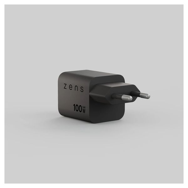 Zens Kompaktes Ladegerät 2x USB-C 100W - Netzteil - Schwarz