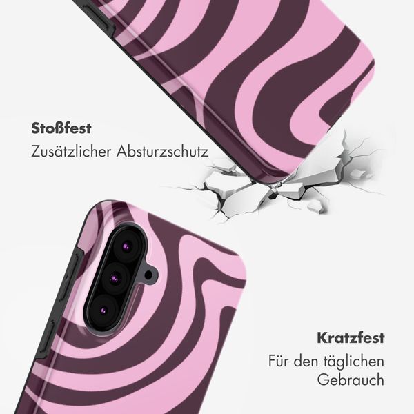 Selencia Vivid Back Cover Samsung Galaxy A37 (5G) - Wavy Swirl Pink Plum