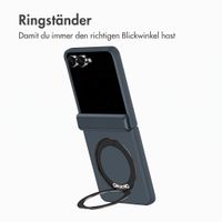 Accezz Color Backcover mit MagSafe und Ringständer Samsung Galaxy Z Flip 8 - Dunkelblau